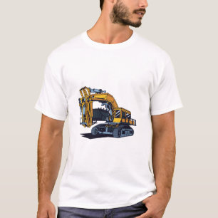 Gelb Design von Bagger-Maschinen T-Shirt