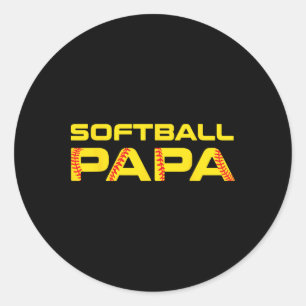 Gelb Druck Softll Papa  Runder Aufkleber