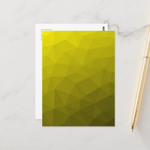 Gelb-dunkler Ombre-Verlaufsverlauf geometrisches M Postkarte