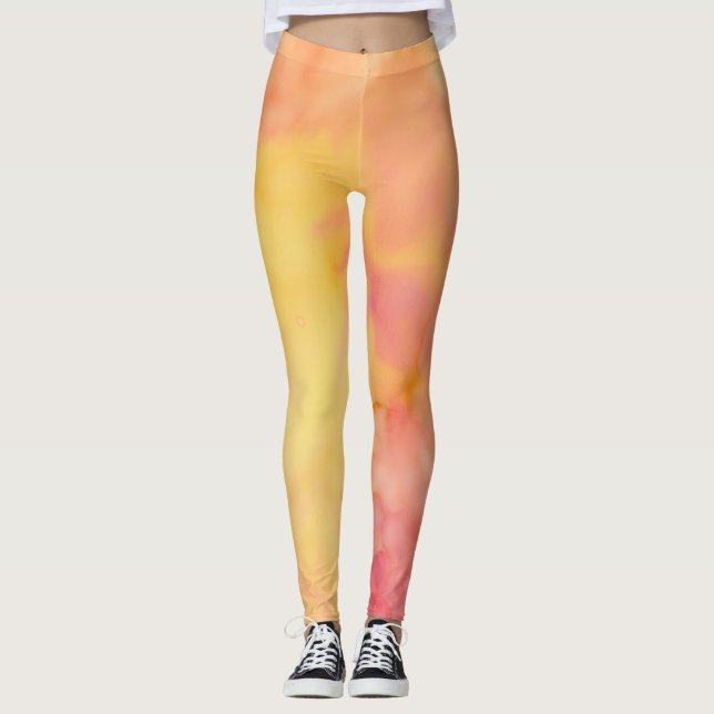 Gelb durch Pinks Leggings (Vorderseite)