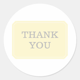 Gelb einfach elegant Danke Stickers