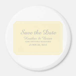 Gelb einfach elegant Save the Date Magnet