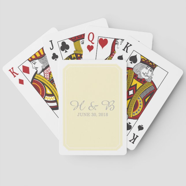 Gelb einfach elegant Spielkarten (Rückseite)