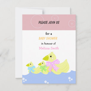 Gelb Entchen Baby Shower Einladung
