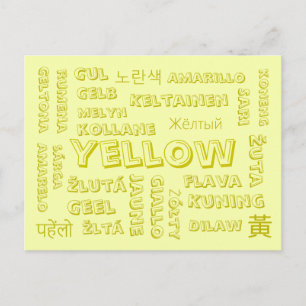 Gelb - Farbsprachen auf Postkarten