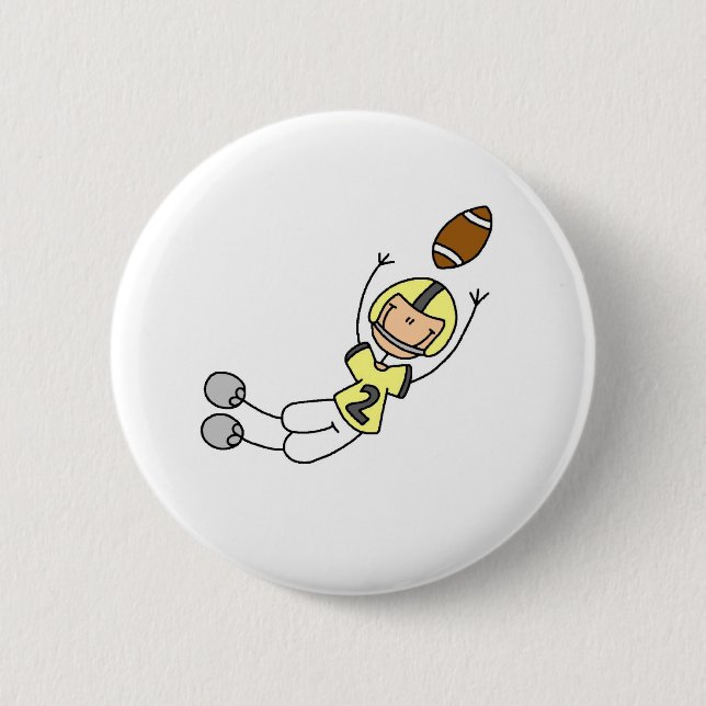 Gelb Figur Fußball Button (Vorderseite)