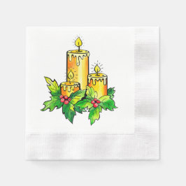 Gelb frohe Weihnachten und glücklich Neues Jahr Serviette