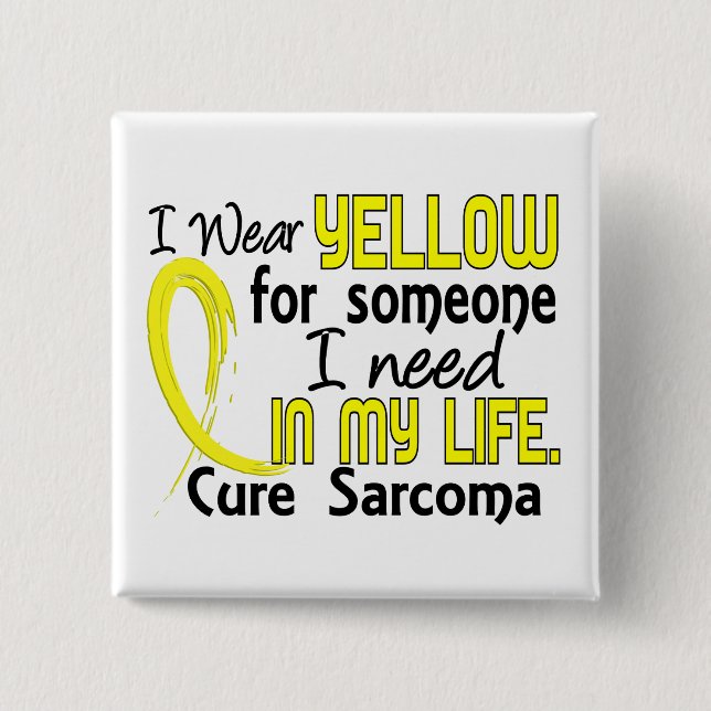 Gelb für jemand benötige ich Sarkom Button (Vorderseite)
