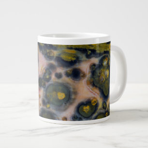 Gelb gefleckter Ozean-Jasper Jumbo-Tasse