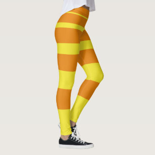 Gelb-gelb gestreifte, kräftige leggings