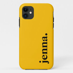 Gelb Gelbe Farbe Eleganter Name Case-Mate iPhone Hülle