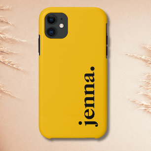 Gelb Gelbe Farbe Eleganter Name Case-Mate iPhone Hülle