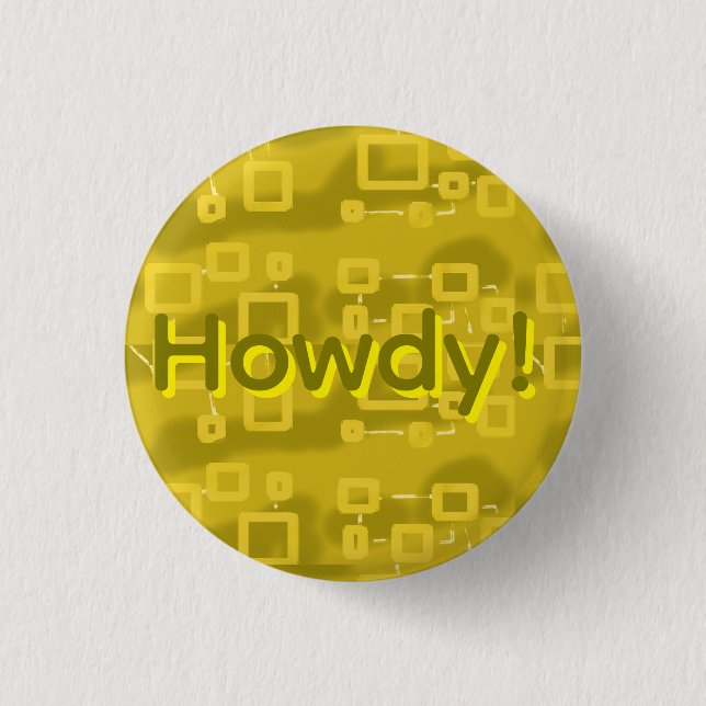 Gelb Geometrisch  Button (Vorderseite)