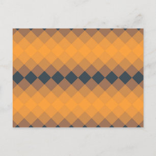 Gelb, geometrisch, lebhaft, abstrakt, trendig postkarte