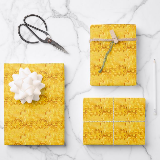 Gelb Geschenkpapier Set (Vorderseite)
