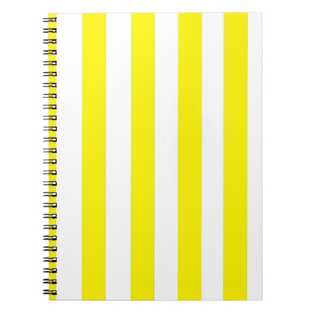 Gelb gestreiftes Notebook Notizblock (Vorderseite)
