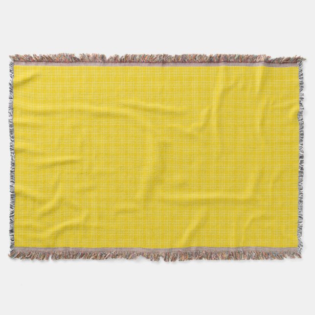 Gelb gewebte Decke horizontal dargestellt (Vorderseite)