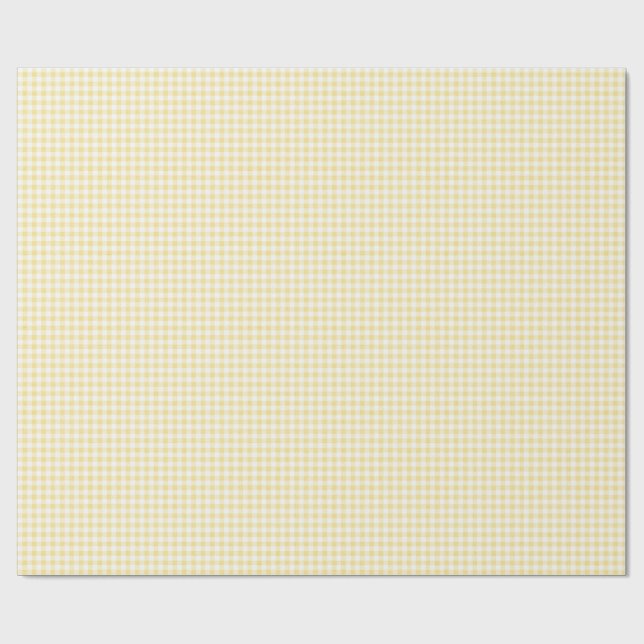 Gelb Gingham Geschenkpapier (Flach)