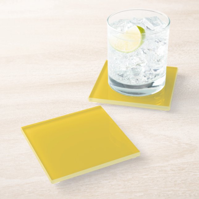 gelb glasuntersetzer (Schrägansicht)