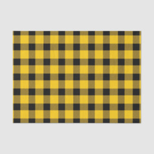 Gelb/Goldbüffel Lumberjack Kariert Seidenpapier