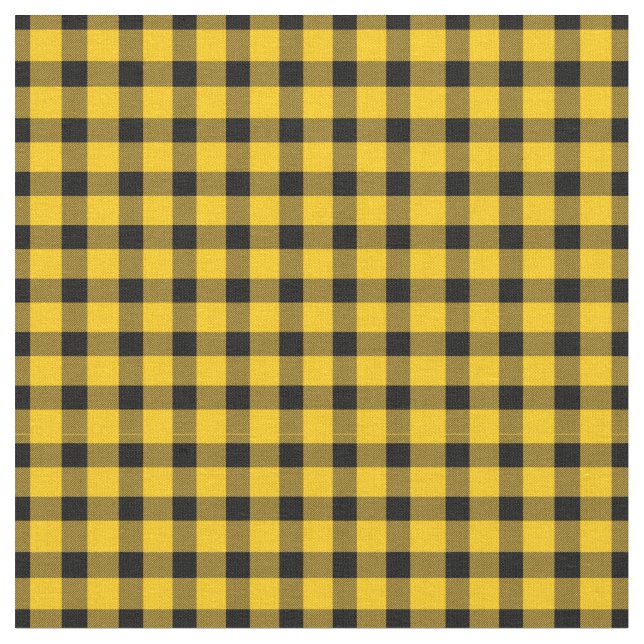 Gelb/Goldbüffel Lumberjack Kariert Stoff (Nahaufnahme)