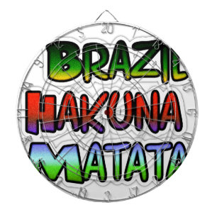 Gelb goldgelb Brasilien Hakuna Matata Kunstdrucken Dartscheibe