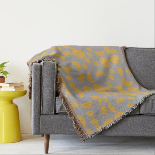 Gelb Grau Moderne Elegante Geometrische Stammes- Decke