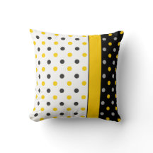 Gelb, Grau, Schwarz und Weiß Polka Dot Moderne