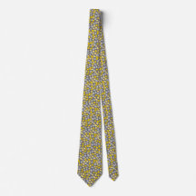 Gelb/Grau Stones Neck Tie
