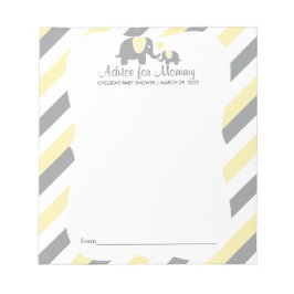 Gelb, grau Streifen Elefant - Ratschlag Notizblock