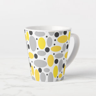 gelb-graue Bohnen-Retro-Muster für die Inneneinric Milchtasse