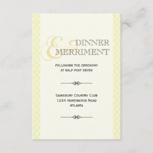 Gelb graue marokkanische Empfangsbeilage mit Und-Z Begleitkarte