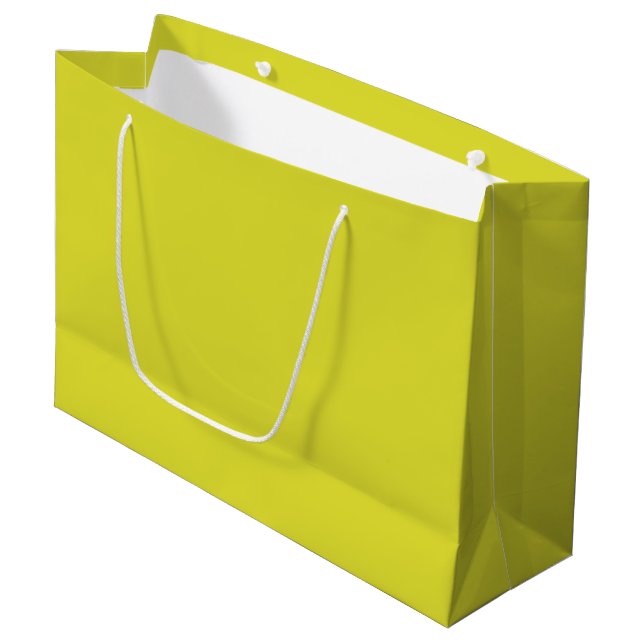 Gelb Große Geschenktüte (Vorderseite Schrägansicht)