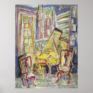 Gelb, grün, mellow poster