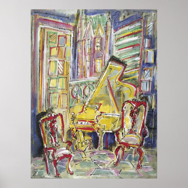 Gelb, grün, mellow poster (Vorne)