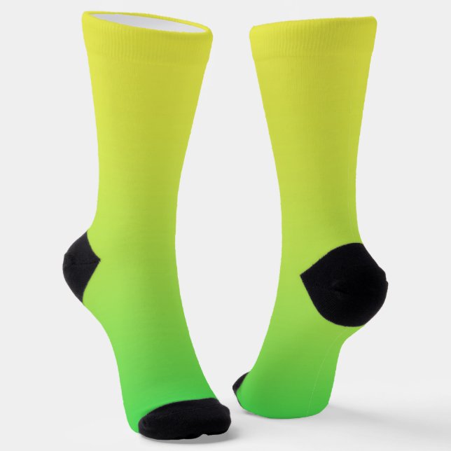 Gelb-Grüne Farbe Socken (Gewinkelt)