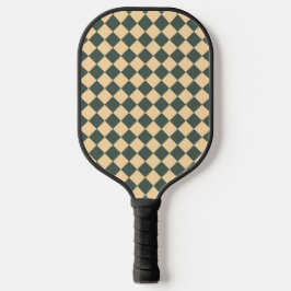 Gelb Grüne Rautenmuster Pickleball Schläger