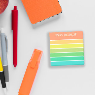 Gelb-grüne Streifen zum Hinzufügen von Namen Post-it Klebezettel