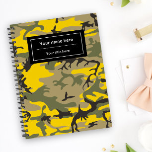 Gelb-grüne Tarnung, Tarnung, Militär, Armee Notizbuch
