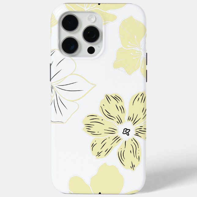 Gelb Handyhülle mit Blumen Case-Mate iPhone Hülle (Rückseite)