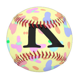 Gelb Hintergrund bunte Hasen Muster hinzufügen las Baseball