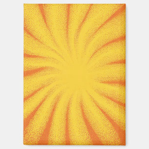 Gelb Hintergrund Sonnenstrahl – Retro Vintage Text Magnet