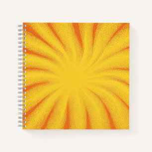 Gelb Hintergrund Sonnenstrahl – Retro Vintage Text Notizbuch