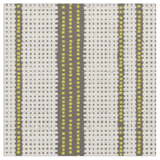 Gelb Holzkohle Geometrisches Gitter Modern gestric Stoff