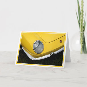 Gelb im Vintage-Stil Karte