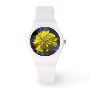 Gelb in blau armbanduhr
