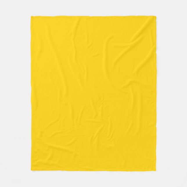 Gelb in kräftiger Farbe Fleecedecke (Vorderseite)
