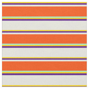 Gelb, Indigo, Beige, Rot und Aquamarine farbig Stoff