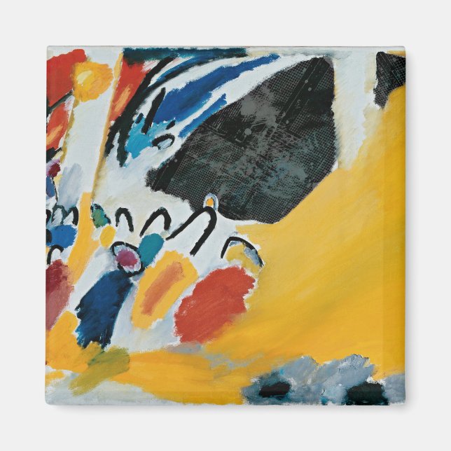 Gelb Kandinsky Magnet (Vorne)