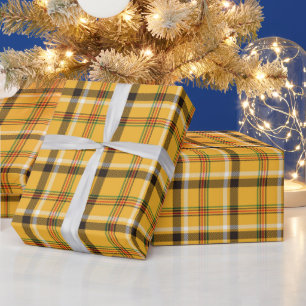 Gelb kariert, für jeden Anlass Geschenkpapier